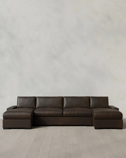Stillman U Sectional in Leather