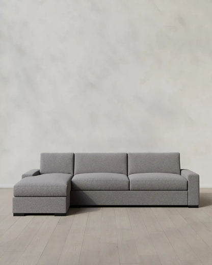 Stillman Chaise Sectional in Performance Basketweave