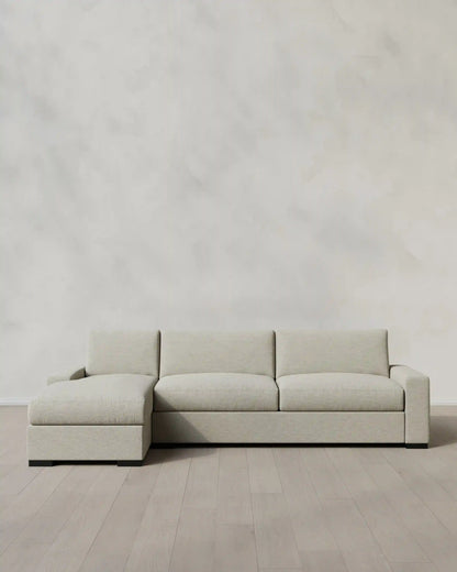 Stillman Chaise Sectional in Performance Basketweave