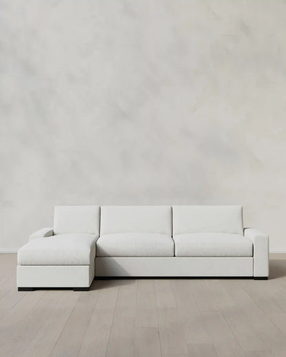 Stillman Chaise Sectional in Performance Basketweave
