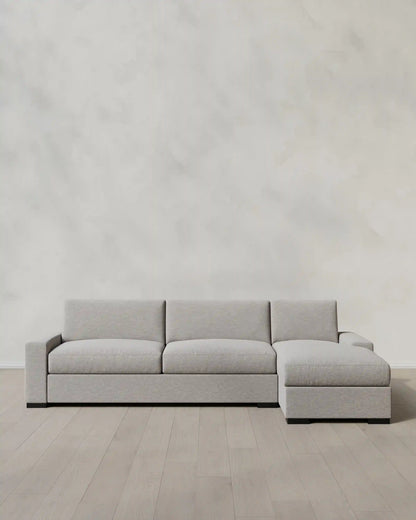 Stillman Chaise Sectional in Performance Basketweave