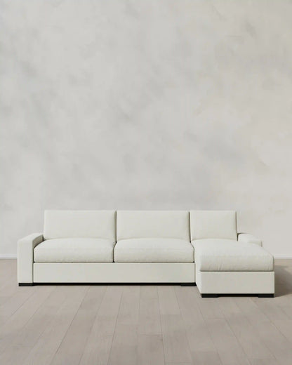 Stillman Chaise Sectional in Performance Basketweave