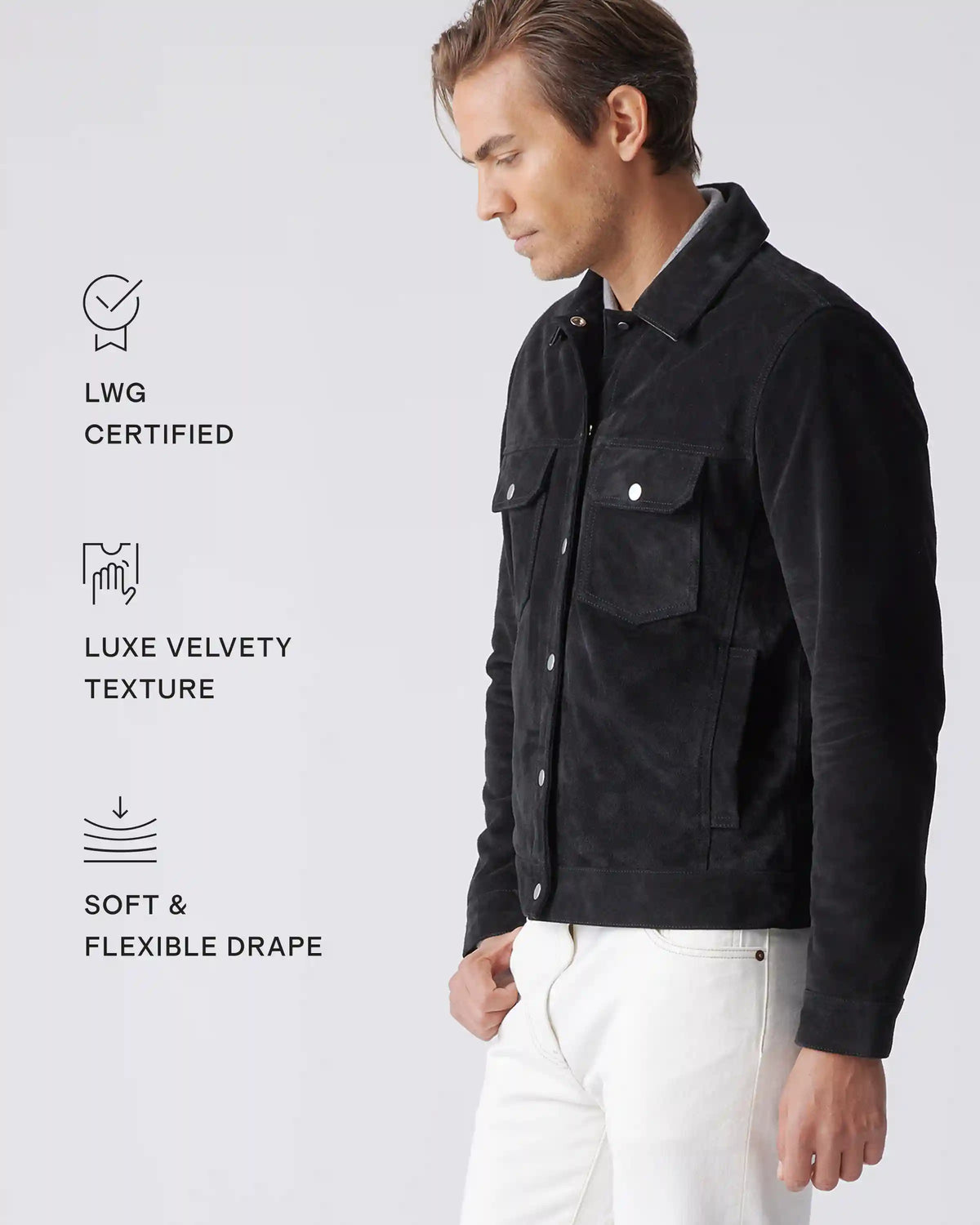 100% Suede Biker Jacket