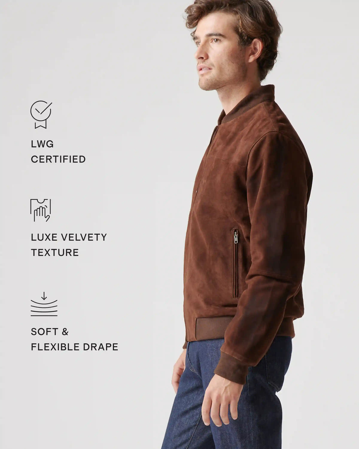 100% Suede Biker Jacket