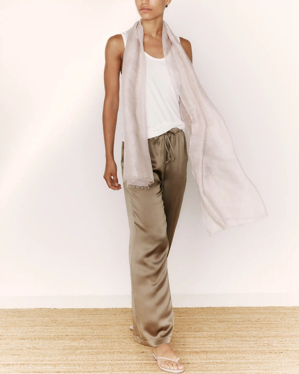 Cotton Modal Double Scoop Neck Tank