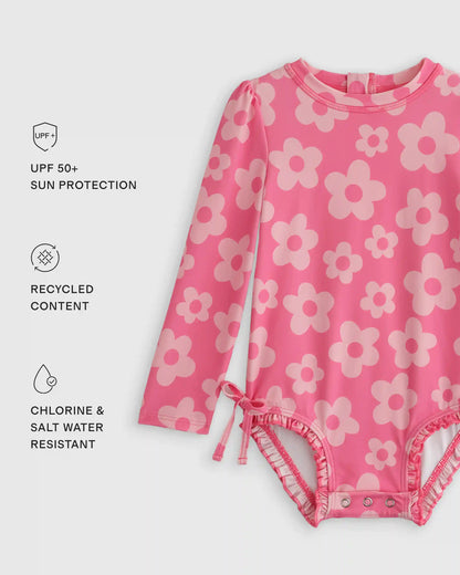 Long Sleeve Tie One-Piece Swimsuit