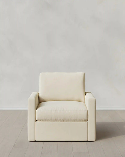 Brennan Swivel Chair in Performance Velvet