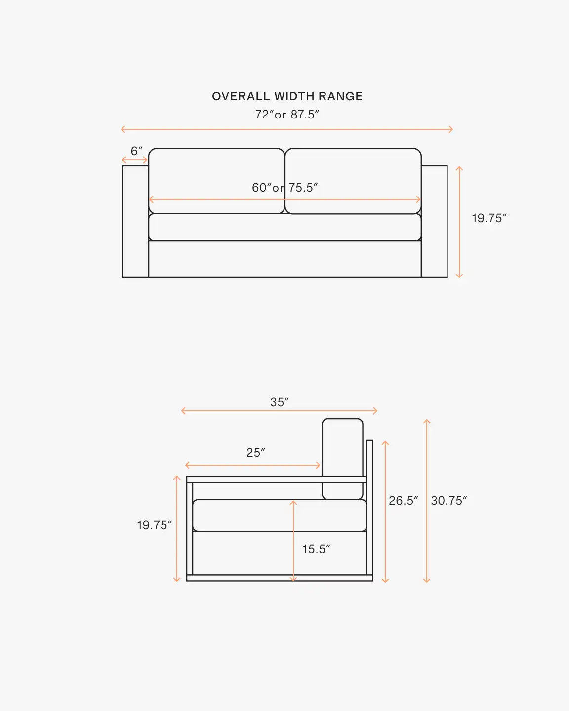 Powder-Coated Aluminum Outdoor Sofa