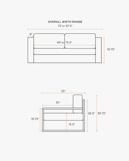 Powder-Coated Aluminum Outdoor Sofa