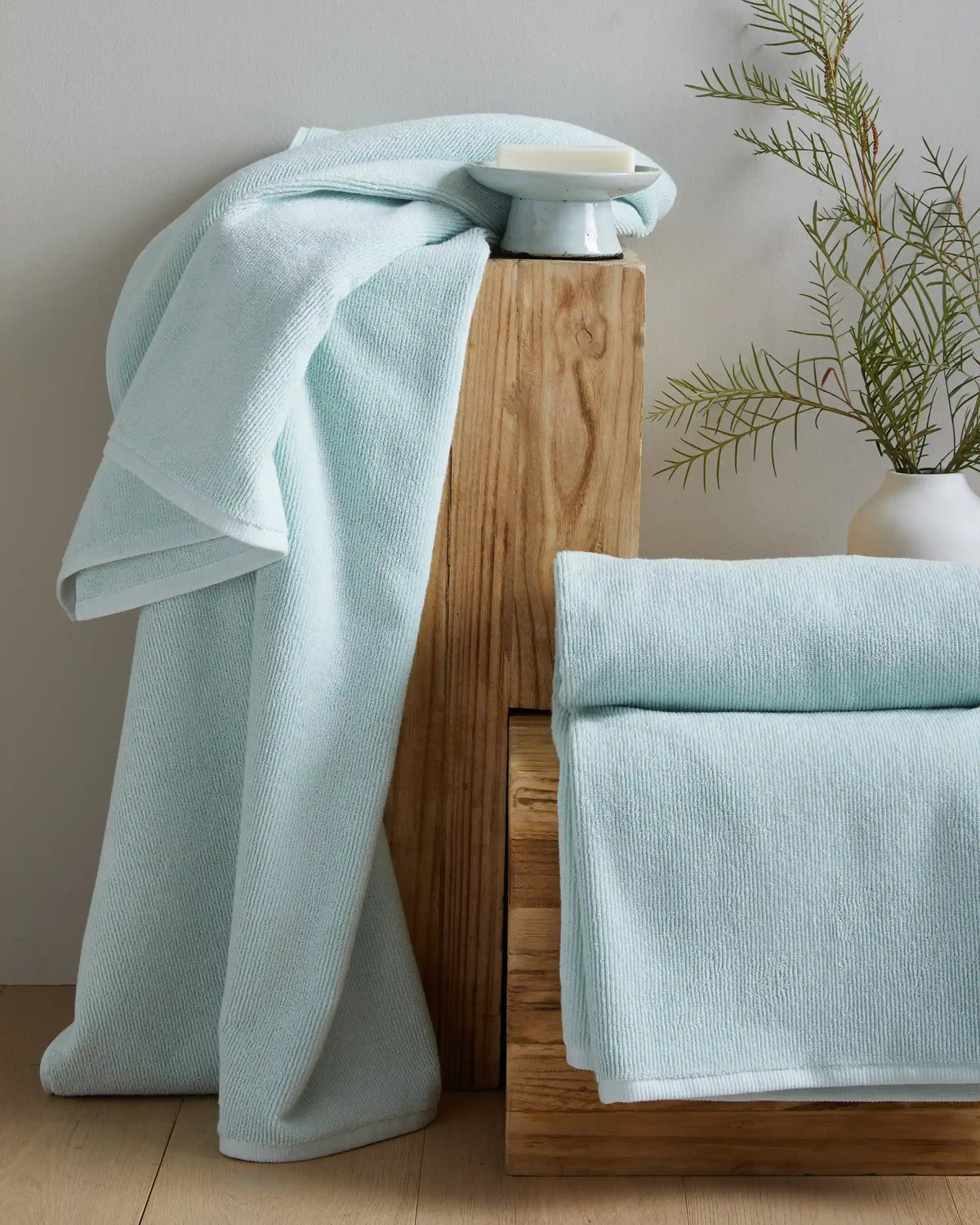 Turkish Ribbed Quick Dry Bath Sheet (Set of 2)