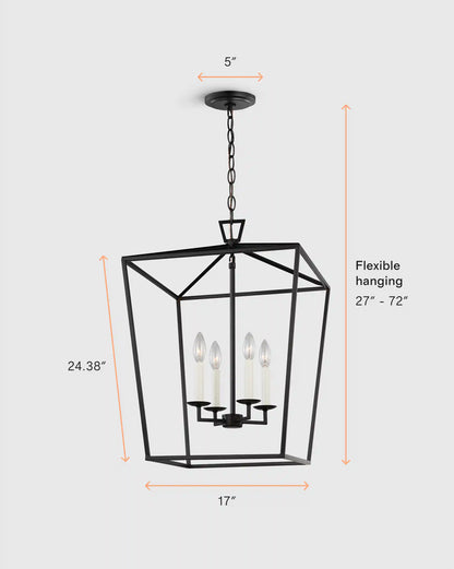 Traditional Steel Lantern Pendant