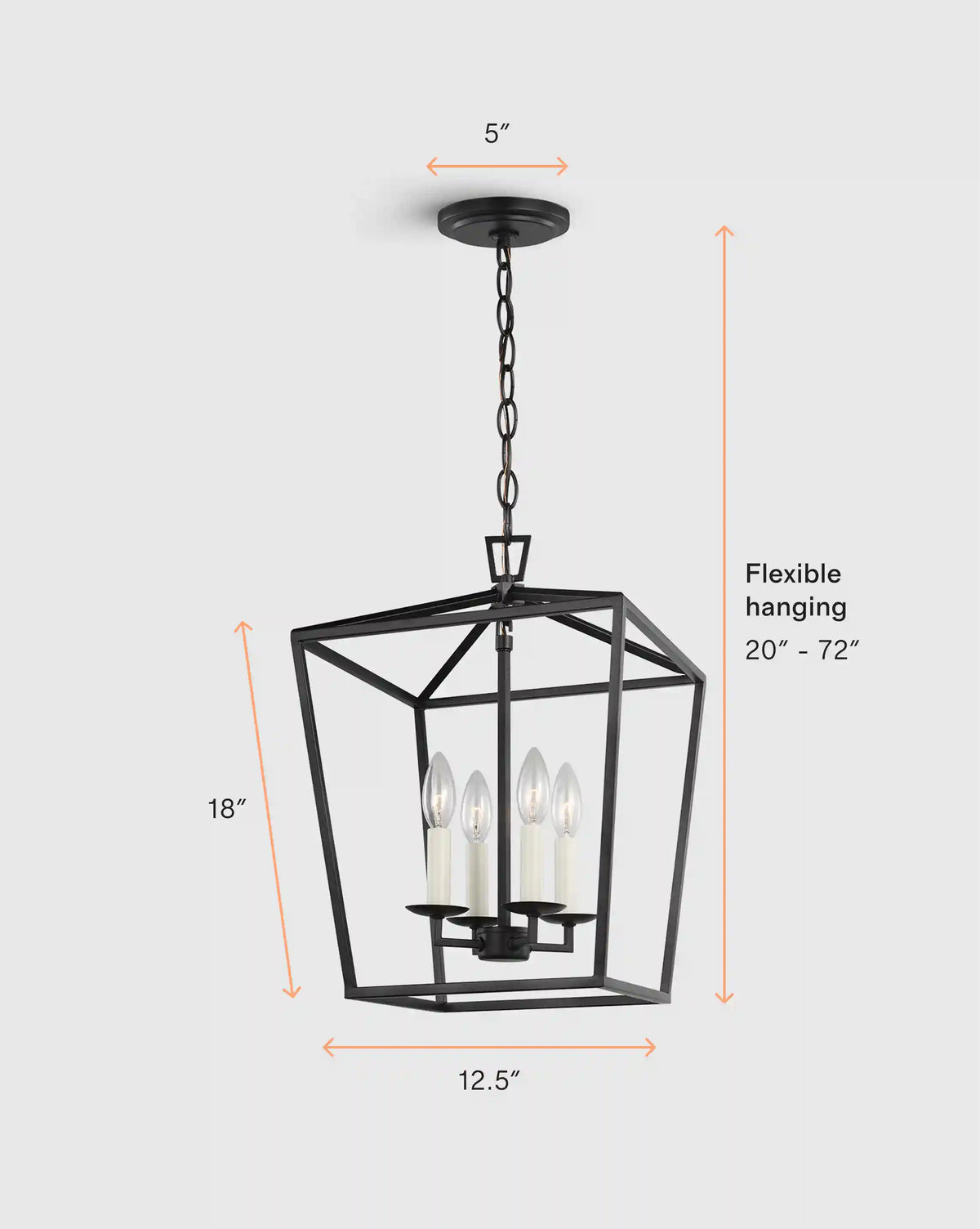 Traditional Steel Lantern Pendant