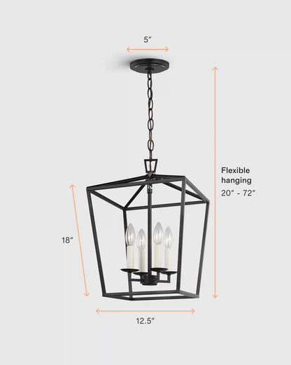 Traditional Steel Lantern Pendant