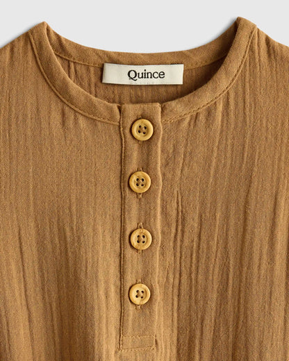 100% Organic Cotton Gauze Bubble Romper