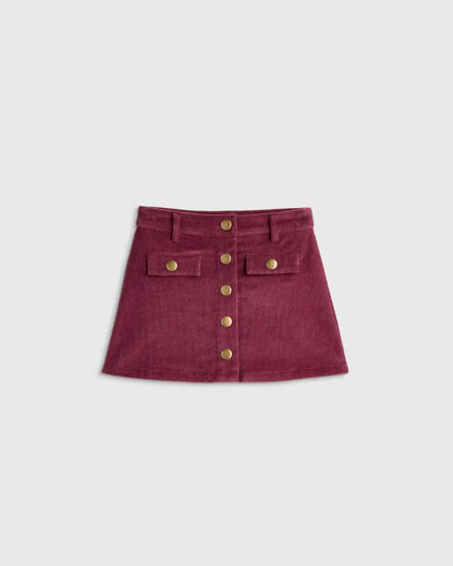 Organic Cotton Stretch Corduroy Skirt