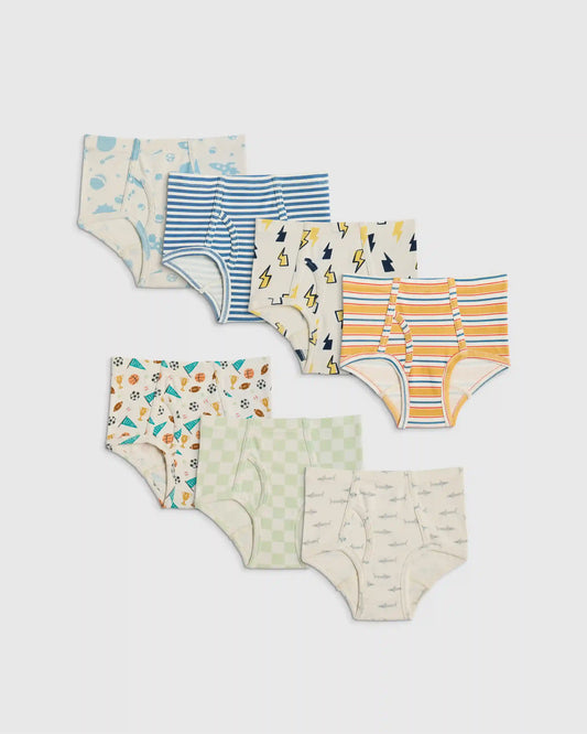 Boys 100% Organic Cotton Classic Briefs 7-pack