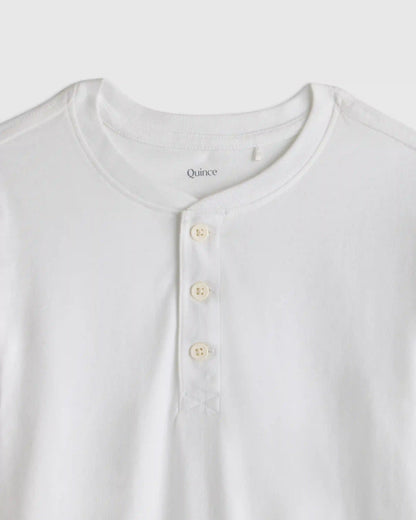 100% Organic Cotton Long Sleeve Henley Tee