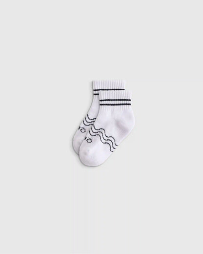 Organic Cotton Gripper Quarter Crew Socks 8-Pack