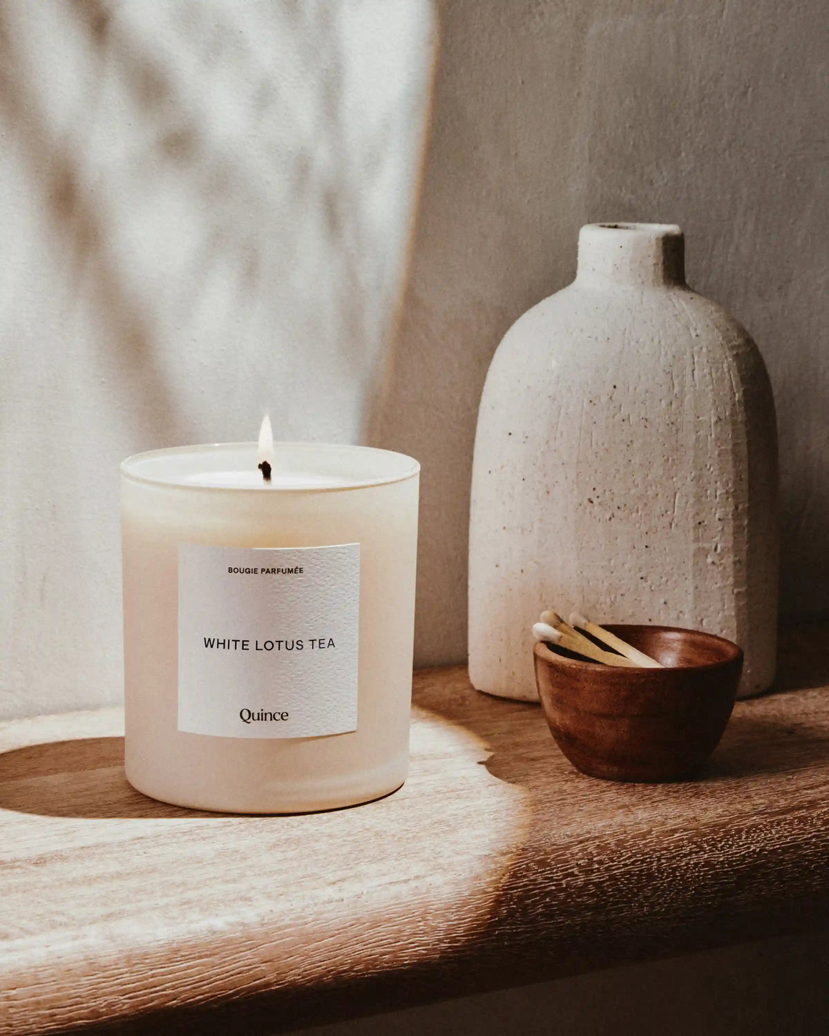 White Lotus Tea Candle