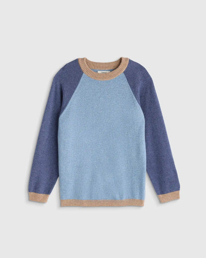 Colorblock Cashmere Crewneck Sweater