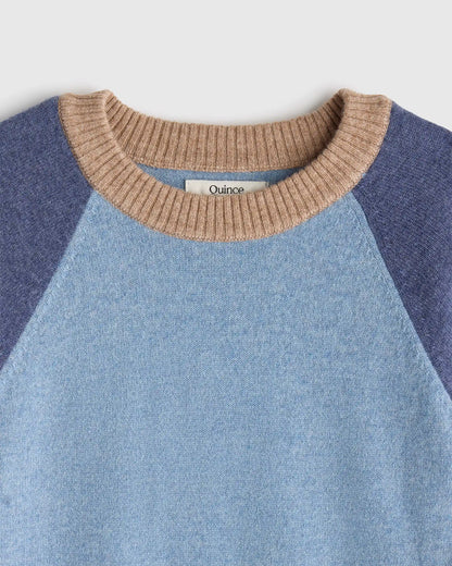 Colorblock Cashmere Crewneck Sweater