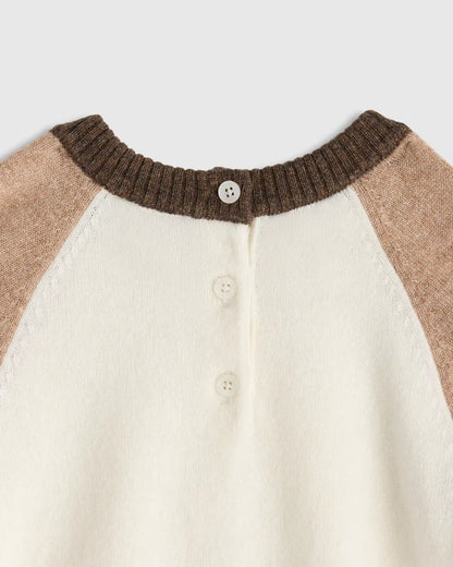 Colorblock Cashmere Crewneck Sweater