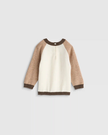 Colorblock Cashmere Crewneck Sweater