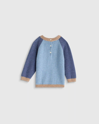 Colorblock Cashmere Crewneck Sweater