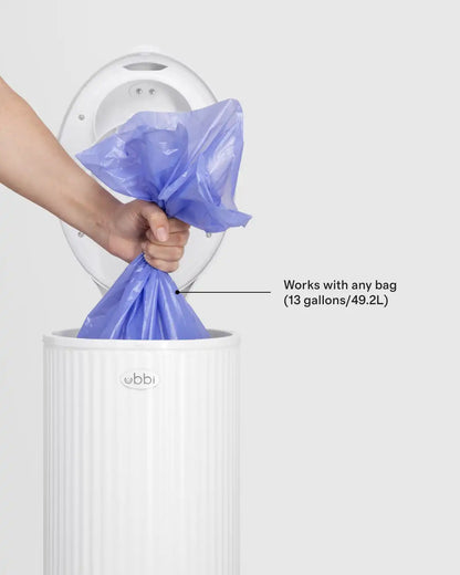 Ubbi Fluted Stainless Steel Diaper Pail
