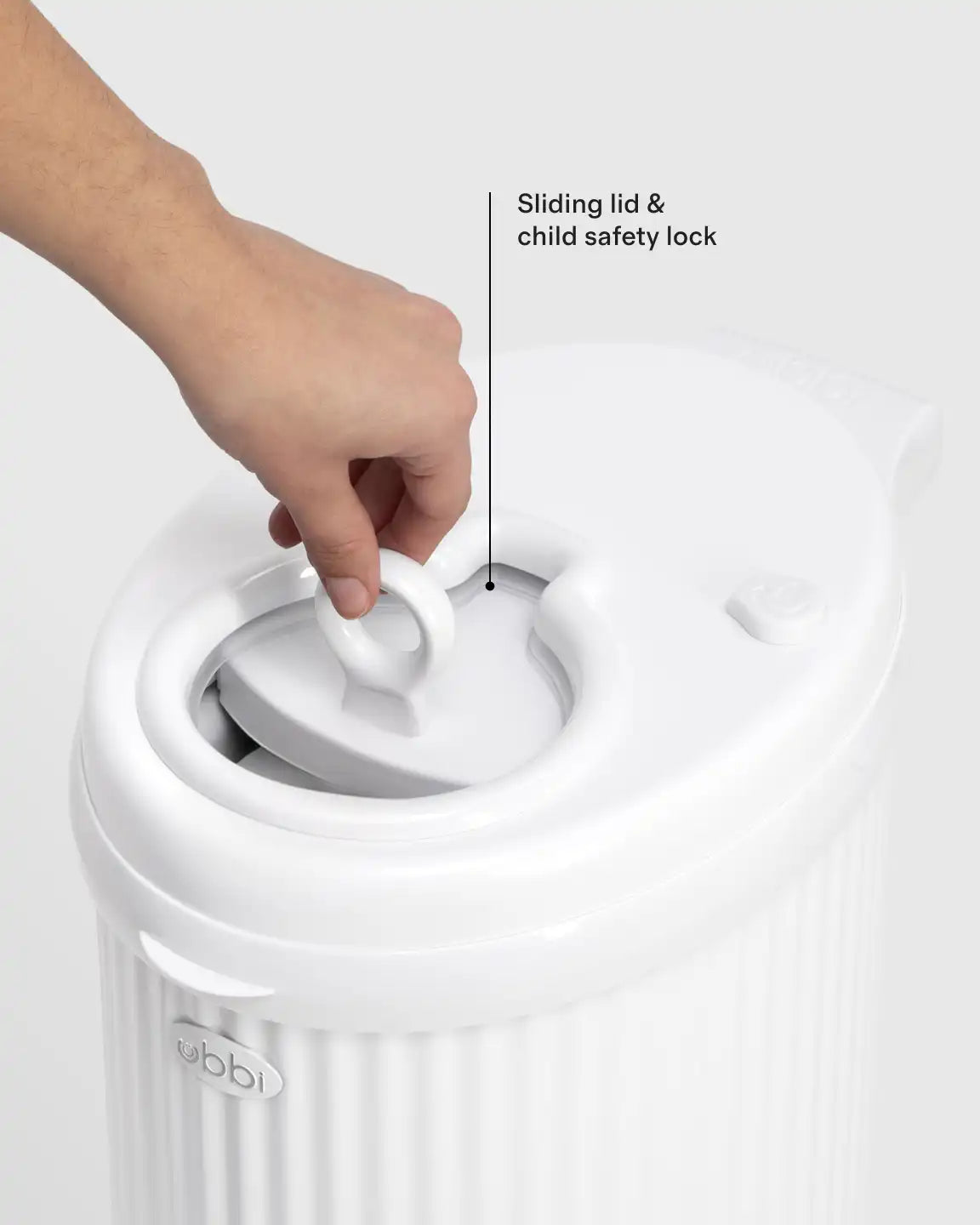 Ubbi Fluted Stainless Steel Diaper Pail