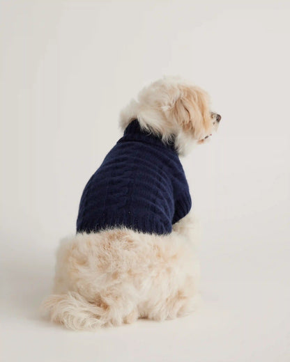 Mongolian Cashmere Cable Knit Dog Sweater