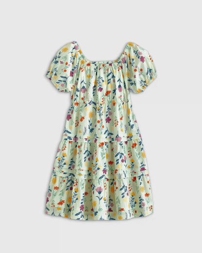 100% Organic Cotton Poplin Tiered Dress