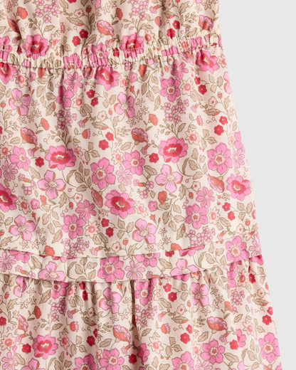 100% Organic Cotton Poplin Tiered Dress