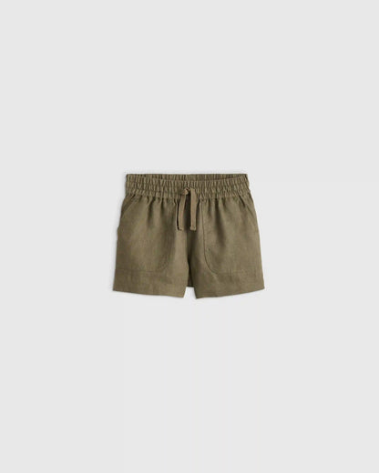 100% European Linen Drawstring Shorts