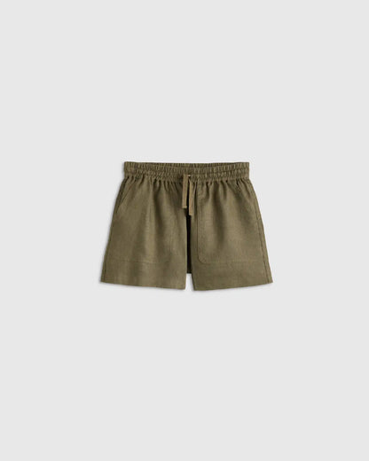 100% European Linen Drawstring Shorts