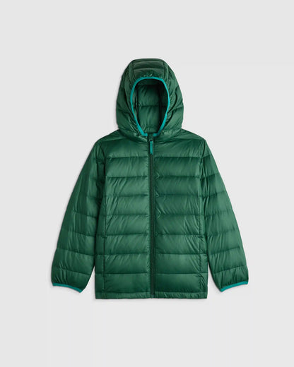 Lightweight Down Hooded Puffer Jacket