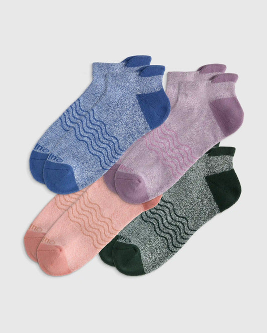 Everyday Cotton Colorblock Marl Ankle Socks (4-pack)