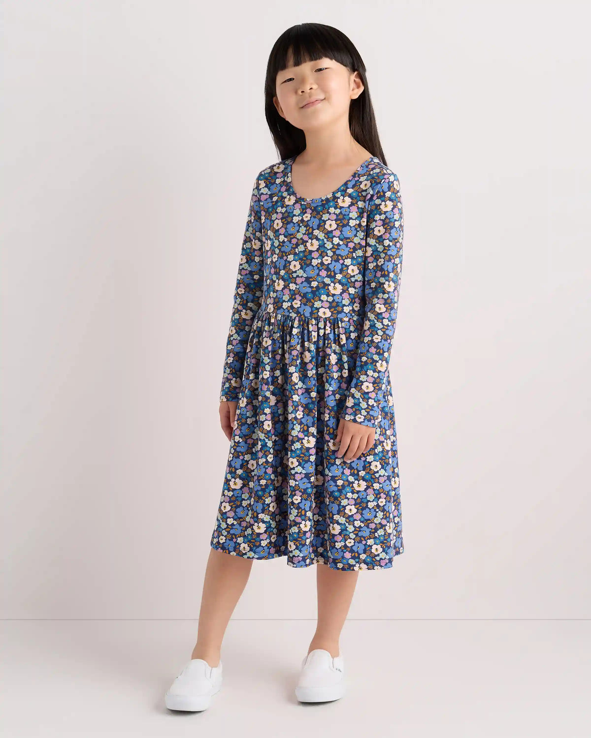 Organic Cotton Long Sleeve Skater Dress