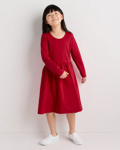 Organic Cotton Long Sleeve Skater Dress