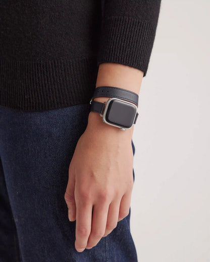 Leather Double Wrap Smartwatch Band