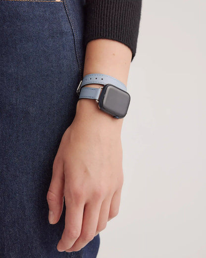 Leather Double Wrap Smartwatch Band