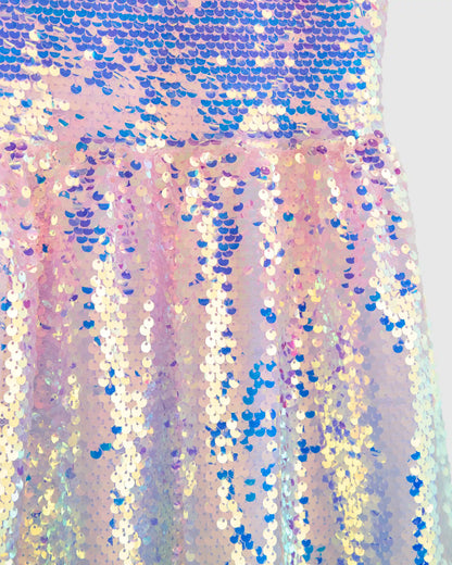 Sequin Flutter Sleeve Dress