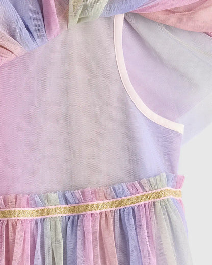 Recycled Tulle Tiered Dress