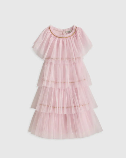 Recycled Tulle Tiered Dress