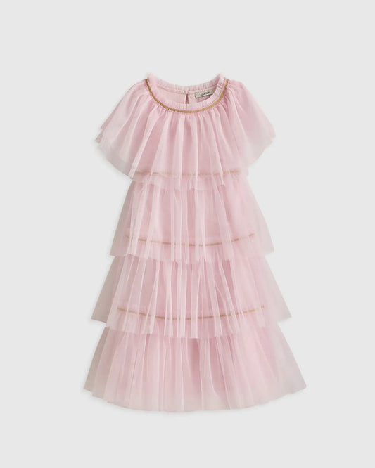 Recycled Tulle Tiered Dress