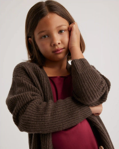 Washable Cashmere Oversized Fisherman Cardigan