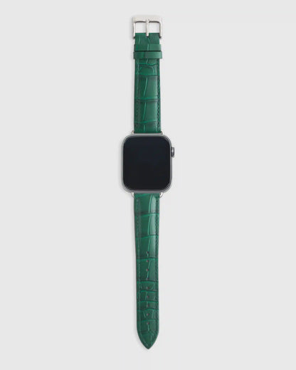 Croc-Embossed Leather Apple Watch Band