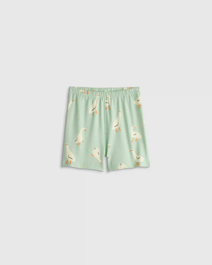 100% Organic Cotton Short Sleeve and Shorts Pajama Set