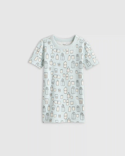 100% Organic Cotton Short Sleeve and Shorts Pajama Set