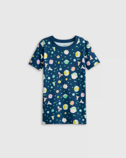 100% Organic Cotton Short Sleeve and Shorts Pajama Set